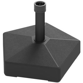 Patio Umbrella Base Holder, Heavy Duty Outdoor Umbrella Stand Base, Filled Up to 42lbs with Stand or 33lbs with Water for Garden, Poolside, Black
