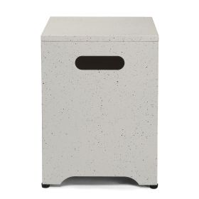41*41*53.5cm Square Imitation Marble Color Gas Storage Garden Iron Side Table